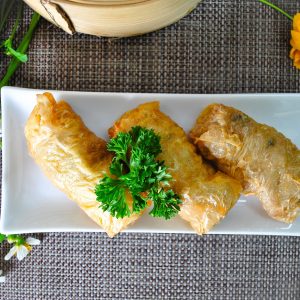 Fried Century Egg Rolls
